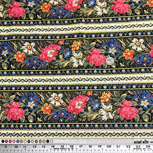 Vintage floral stripe pattern C – 497 ￼