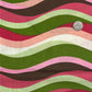 Multicolored, wavy striped fabric