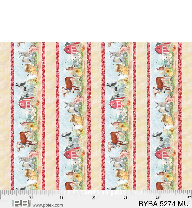 P&B Textiles Barnyard Babies BYBA 5274 MU