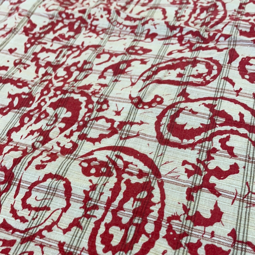 Paisley Over Plaid Red & Tan