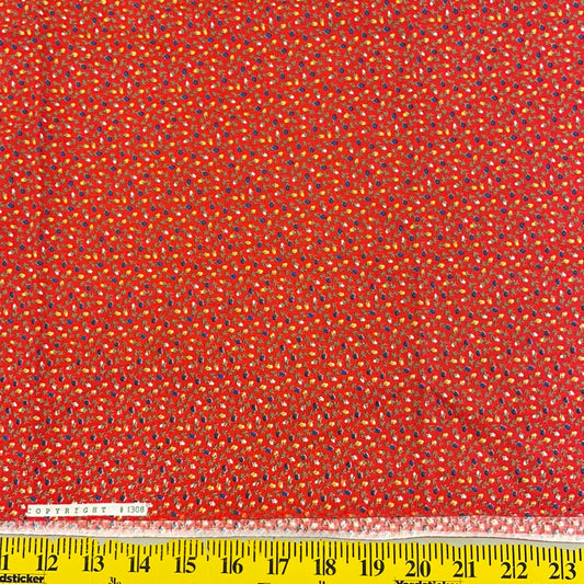 Allover Red Floral Fabric