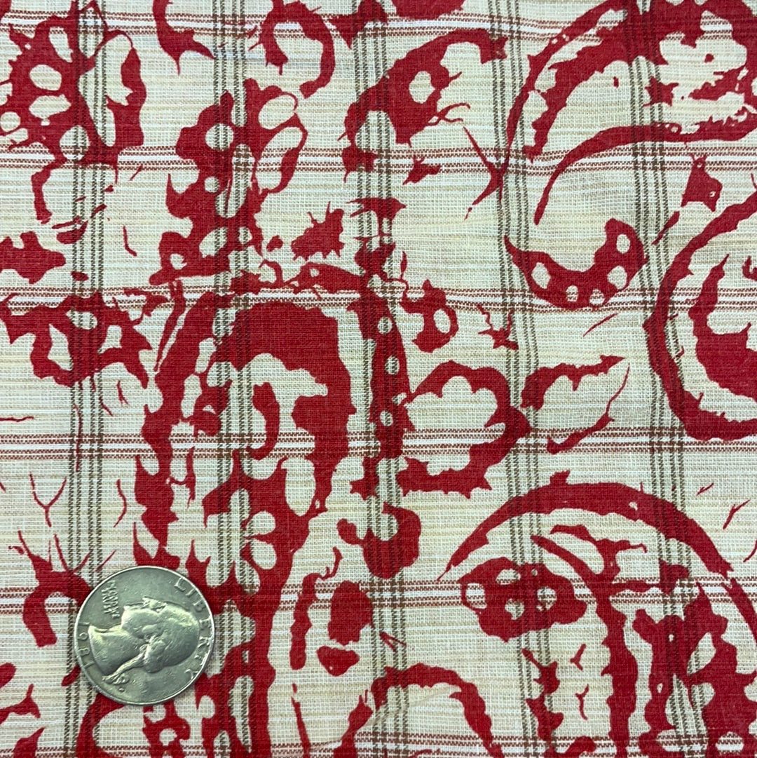 Paisley Over Plaid Red & Tan