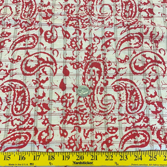 Paisley Over Plaid Red & Tan