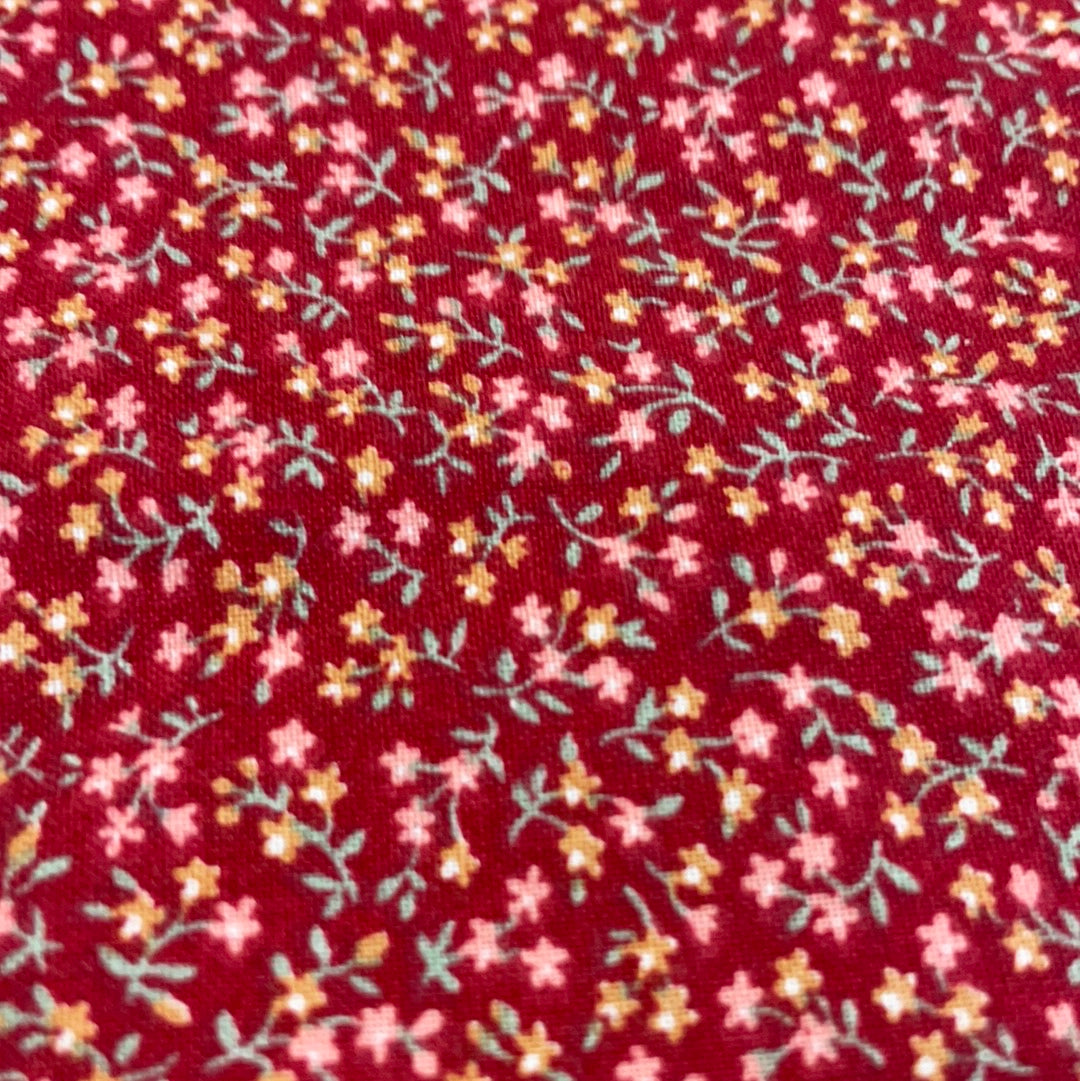 Red Mini Floral Allover Print